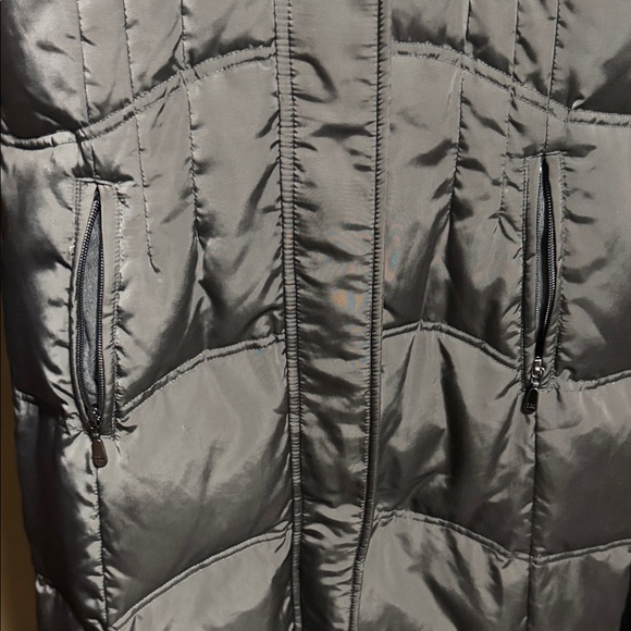 1 Madison Dark Gray Puffer Coat with Fur Hood - Picture 4 of 9